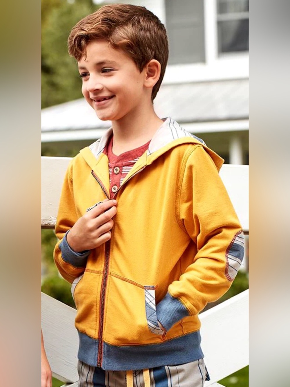 Matilda Jane Joanna Gaines “A Good Sport”Hoodie Mustard Jacket Coat Zip Size 6